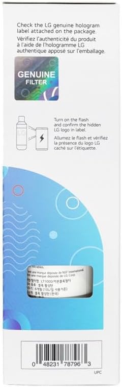 LG LT1000P - 6 Month / 200 Gallon Capacity Replacement Refrigerator Water Filter (NSF42, NSF53, and NSF401) ADQ74793501, ADQ75795105, AGF80300704, or AGF80300705 White